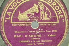 Baci d'amore - (Secondo Casadei) - Valzer - canta G. Fantini - 23-06-1948