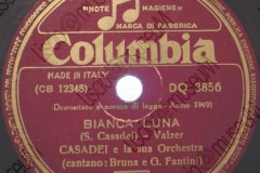 Bianca Luna - (Secondo Casadei) - Valzer - cantano Bruna e G. Fantini - 21-06-1949