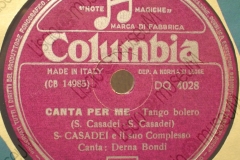 Canta per me - (Secondo Casadei) - Tango bolero - canta Derna Bondi - 28-06-1958