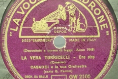 La vera Torricelli - (Secondo Casadei) - One step - canta G. Fantini - 23-06-1948