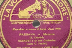 Paesana - (Secondo Casadei) - Mazurka - canta G. Fantini - 12-10-1950