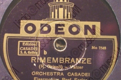 Rimembranze - (R. Grisoli) - Valzer - Orchestra Casadei con fisa Prof. Farina - 1938