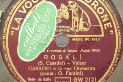 Rosalì - (Secondo Casadei) - Valzer - canta G. Fantini - 22-06-1949