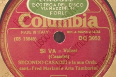 Si va - (Secondo Casadei) - cantano Fred Mariani e Arte Tamburini - 06-07-1954