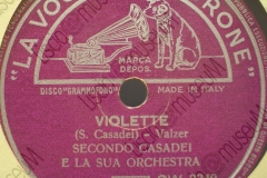 Violette - (Secondo Casadei) - Valzer - 26-06-1957