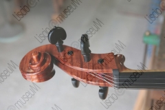 RIMINI. LABORATORIO DI LIUTERIA DEI FRATELLI MIGANI, DOVE VENGONO COSTRUITI ARTIGIANALMENTE VIOLINI, VIOLE E VIOLONCELLI. PARTICOLARI SI UN VIOLINO, RICCIOLO, TASTIERA, CAVIGLIERA CON I PIROLI. FOTOGRAFIE REALIZZATE NELL'AMBITO DELLA CAMPAGNA LISCIO@MUSEUM 2008, MUSEO DELLA MUSICA E DEL BALLO TRADIZIONALI ROMAGNOLI. FOLK